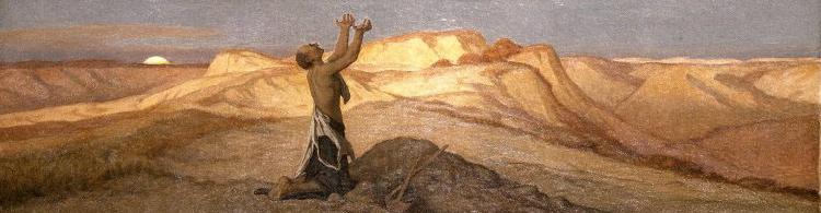 Elihu Vedder Prayer for Death in the Desert Norge oil painting art